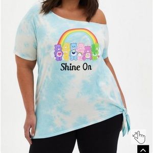 Torrid 2X Carebears Off Shoulder T-shirt, Tie Dye